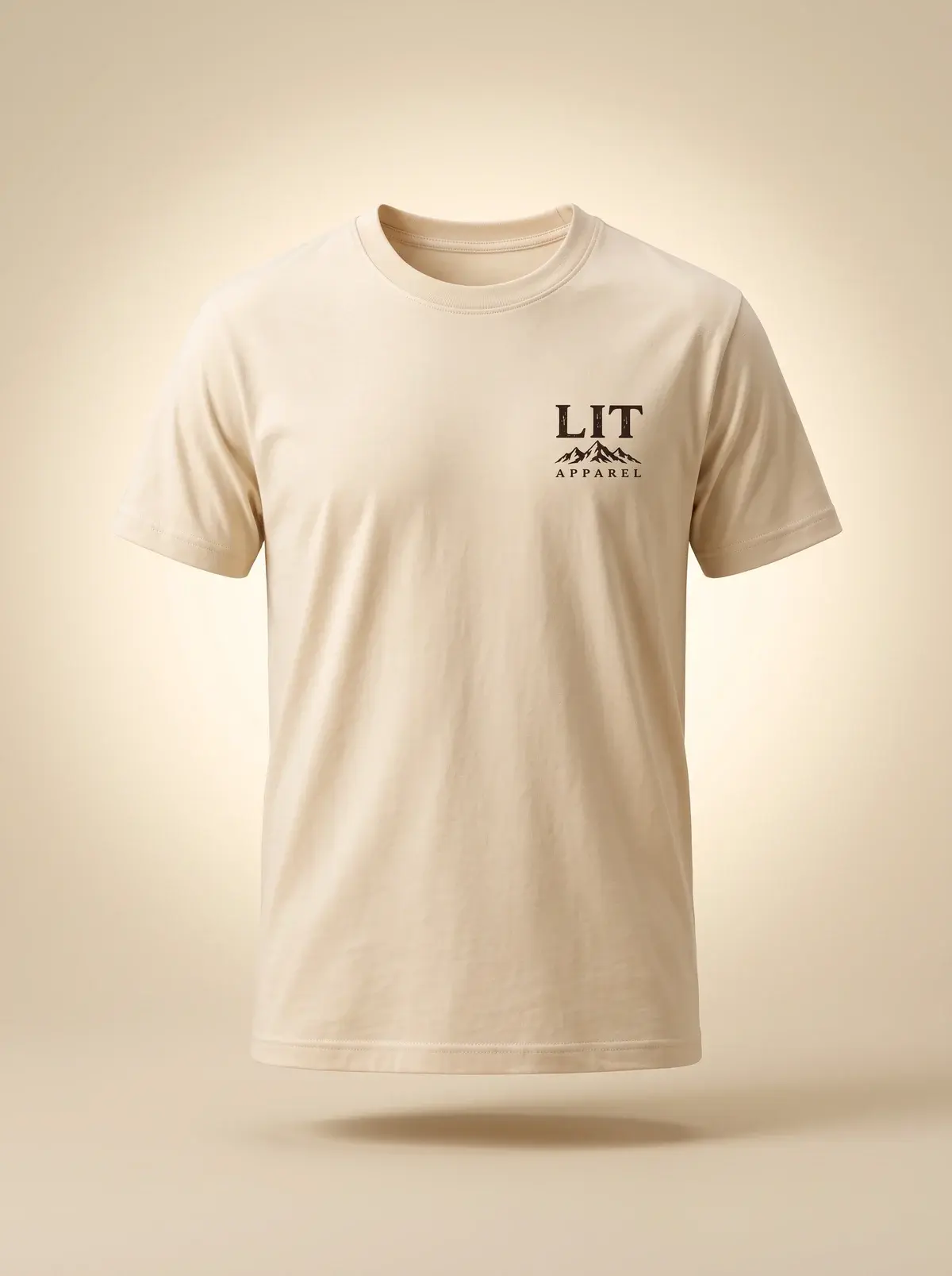 Grow Wild Tee in Natural Cream, photographed front-on against a paper ground.