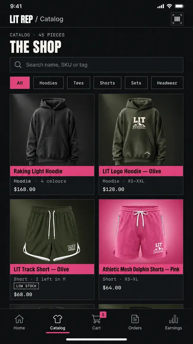 Lit Rep: the whole shop in your pocket.
